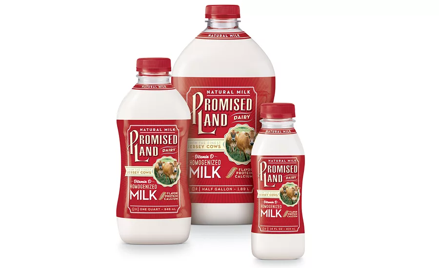 Promised Land Dairy milk bottles