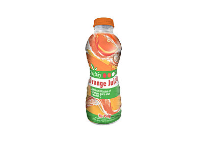 Bemis orange juice label