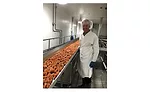 Foster Farms cooked chicken production line