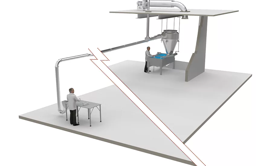 Quickdraft conveying system