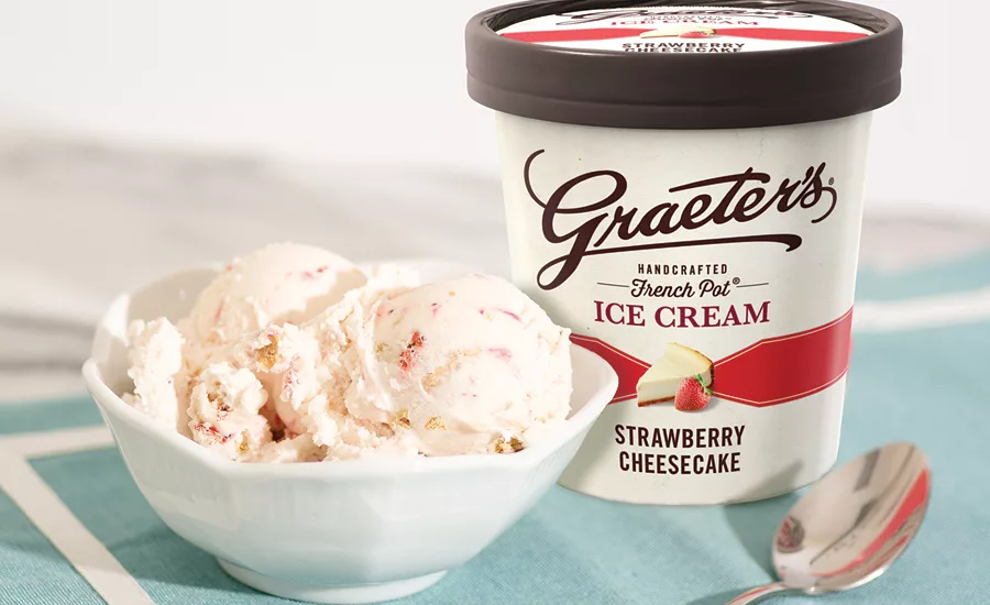 Graeter’s strawberry cheesecake ice cream