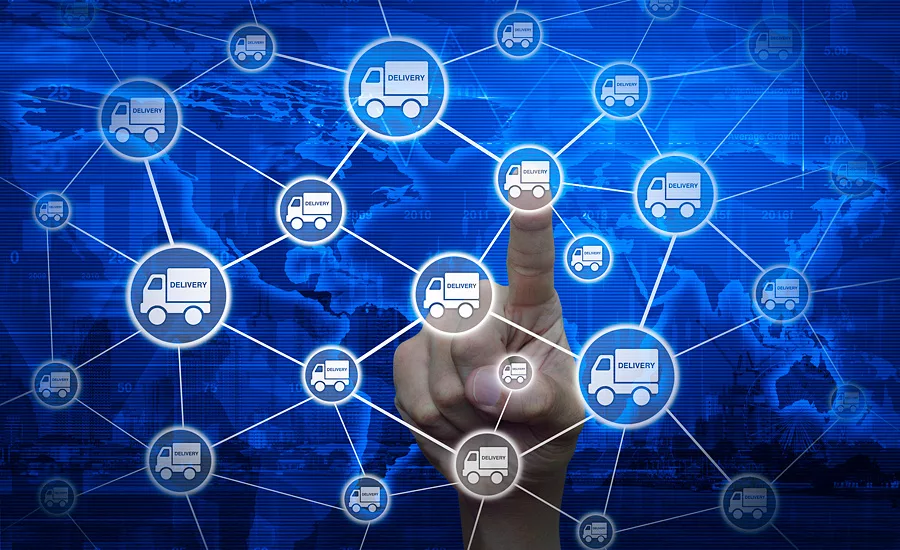 default supply chain with trucks