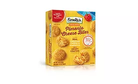 Farm Rich tapped into the bite-sized, ready-to-eat trend with new Pimento Cheese Bites.