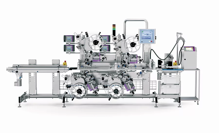 Multivac L 330 conveyor belt labeler